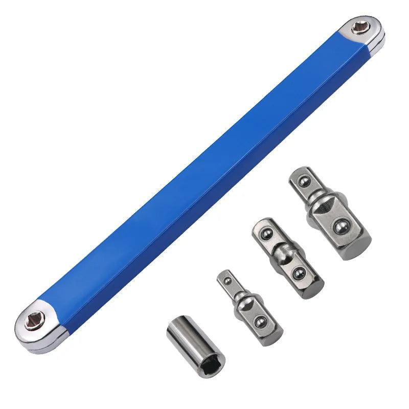 Compact Offset Extension Wrench 4 Adapter Dual Purpose Impact Socket Ratchet for Automotive Hand Tool Innova Techno