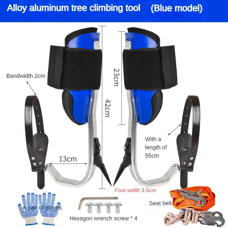 Aluminum Alloy Tree Climbing Tool Foot Buckle Non-slip Shoes Foot Tie Outdoor Sports Portable and Durable Picking Tool Innova Techno