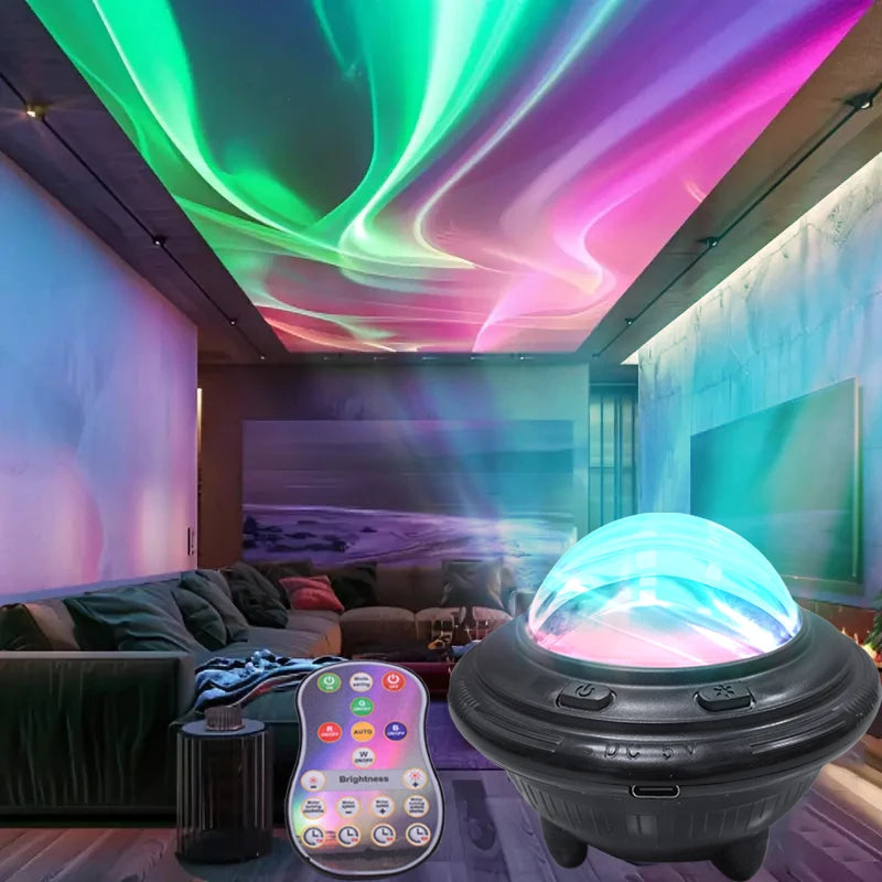Starlight Projector Night Light Aurora Colorful Light Home Bedroom Decoration Starlight Christmas Light Children's Gift USB line Innova Techno