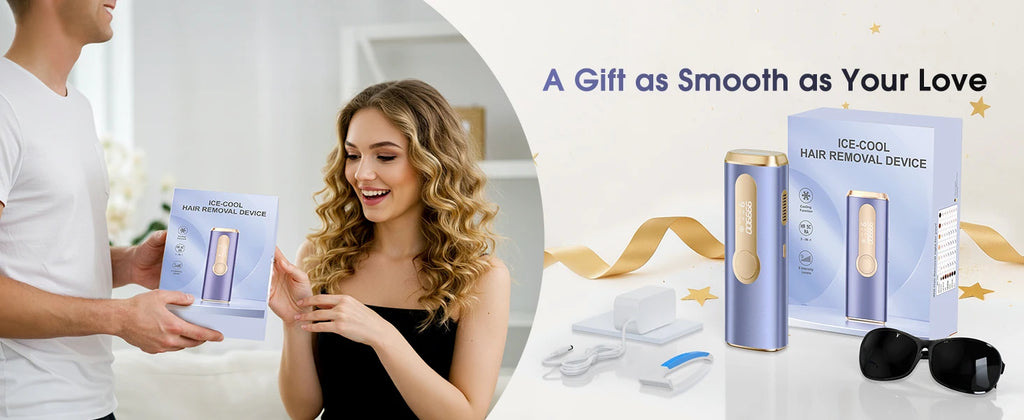 IPL Laser Hair Removal Device for Women & Men - Safe At-Home 45°F Ice-Cooling Contact for Painless & Long-Lasting Results, 86% Less Hair In 3 Weeks for Full Body & Face