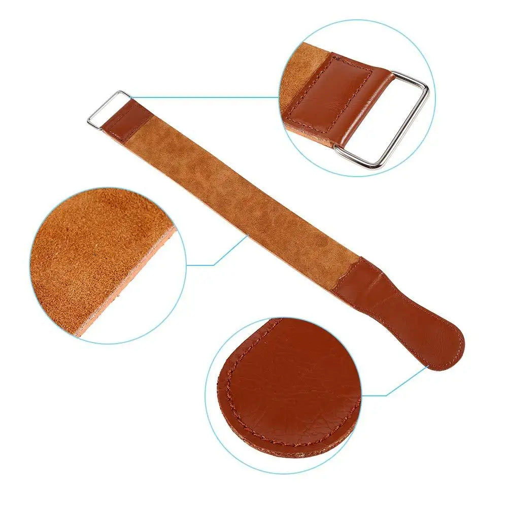 Durable Cowhide Men's Shaving Leather Strap for Barber Straight Razor Knife Sharpening Strop Belt  Necessary Innova Techno