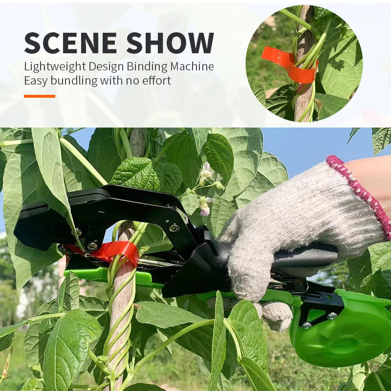 Onnfang Garden Hand Tying Machine Plant Lightweight Garden Tools Plant Tape tool for Vegetables Grapes Tomatoes Cucumbers Garden Innova Techno