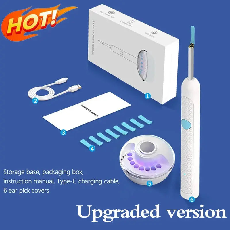 Generation-2,Visual Ear Wax Cleaner Camera Safe Earwax Removal Endoscope Ear Cleaning Tools Ear Care,Black,white styles,Hot sale Innova Techno
