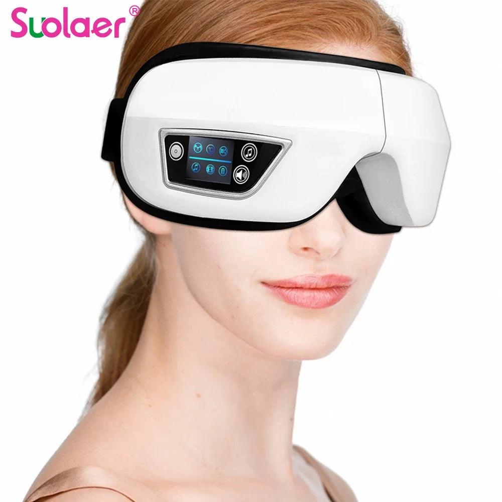 6D Smart Airbag Vibration Eye Massager Eye Care Instrumen Heating Bluetooth Music Relieves Fatigue And Dark Circles With Heat Innova Techno