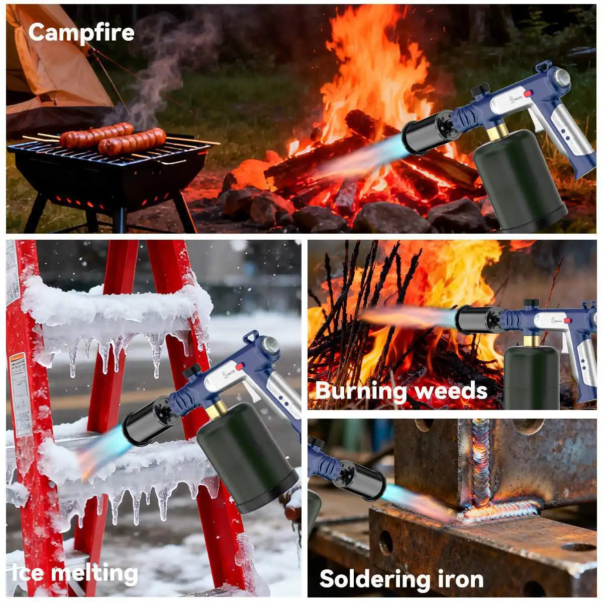 New Metal High Firepower Flamethrower for Outdoor Camping Barbecue Lighter for Outdoor Tools Innova Techno