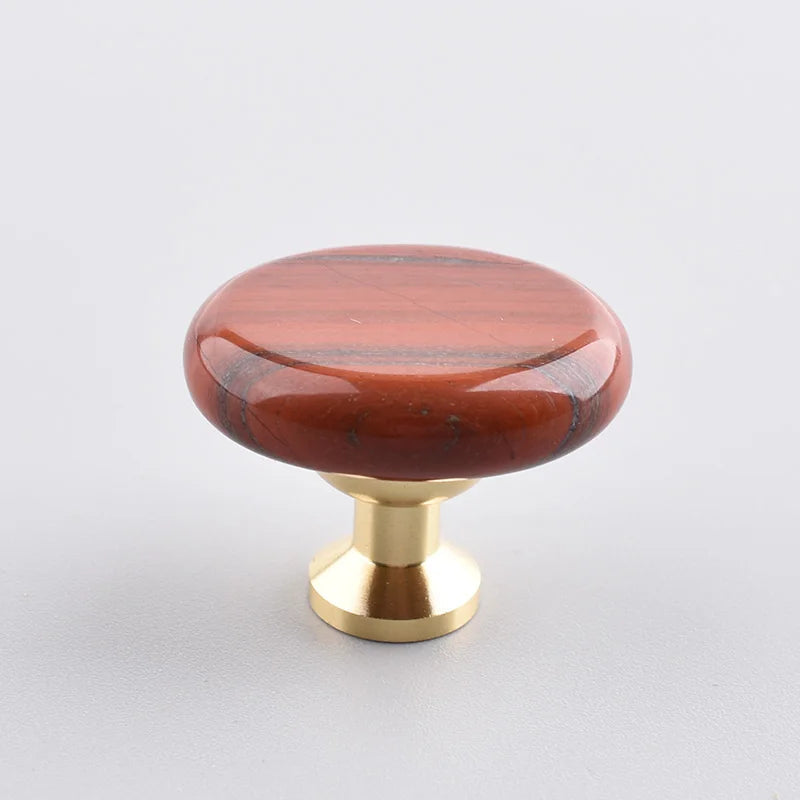 30×25mm Nature Agate Stone Cabinet Drawer Knob Dressing Decorative Box Handle Brass Furniture Door Handle Wardrobe Cabinet Pulls Innova Techno