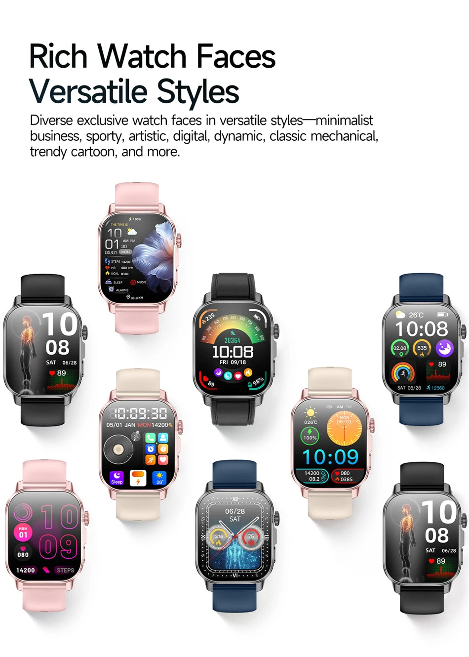 2026 New Model Uric Acid & Lipid Health Analysis Smart Watch Men ECG+PPG Bluetooth Call 2.01-inch Flashlight Smartwatch Women Innova Techno