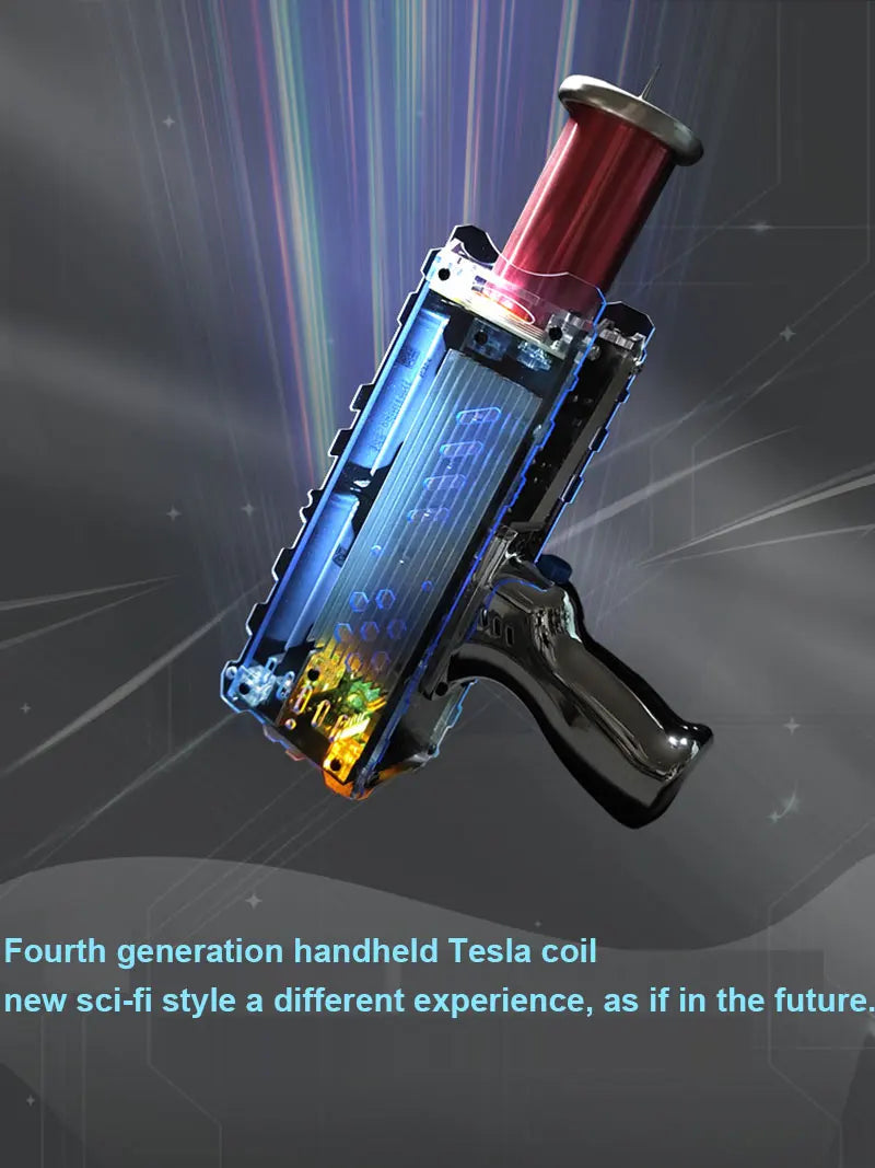 4th Generation Enhanced Adjustable arc Handheld Magnetic Energy High Voltage Generator Artificial Lightning For Tesla Coil Gun Innova Techno