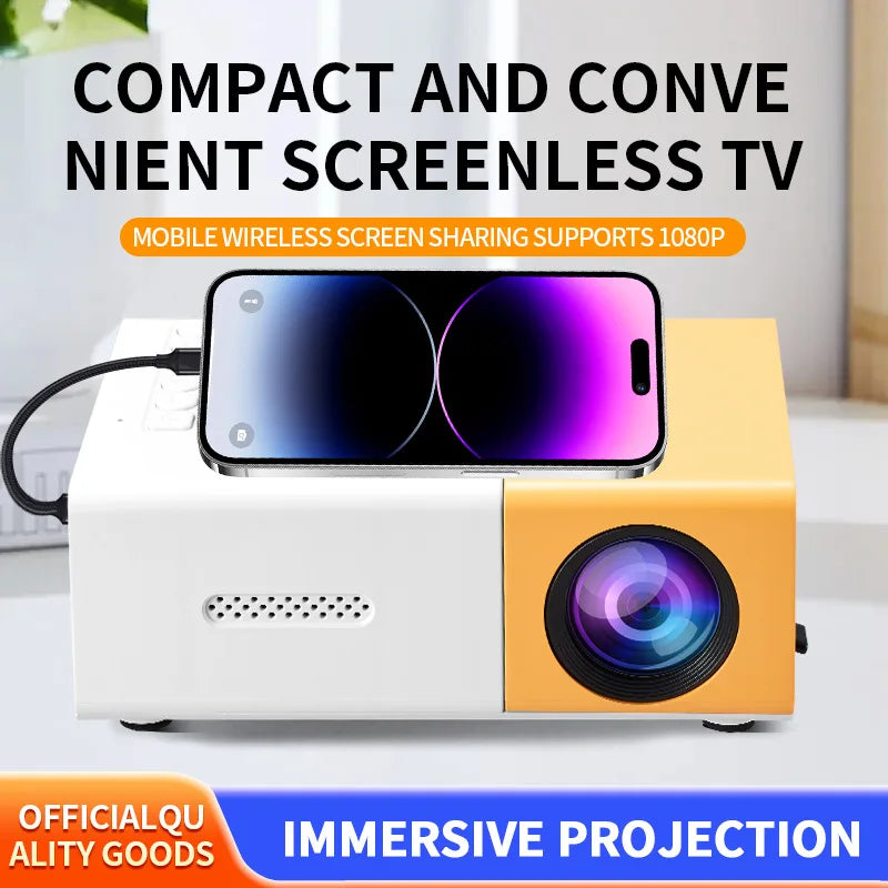 2025 New YG300 Portable Mini Movie Projector for Outdoor Camping &Drive-in Home Theater 30000 Hours Long Life Compact Projectors