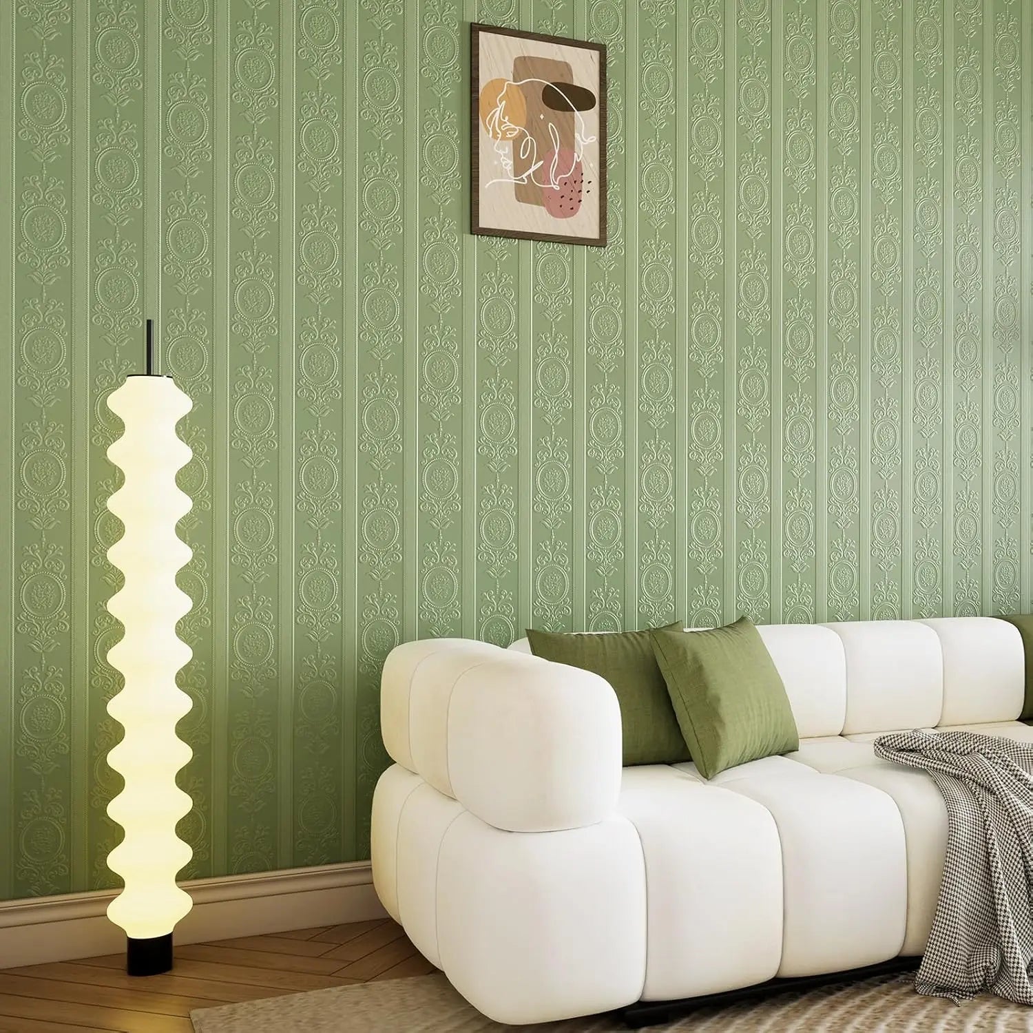 3D White Embossed Peel and Stick Wallpaper Damask Textured Self Adhesive Wallpaper Modern Floral Removable Contact Paper Innova Techno