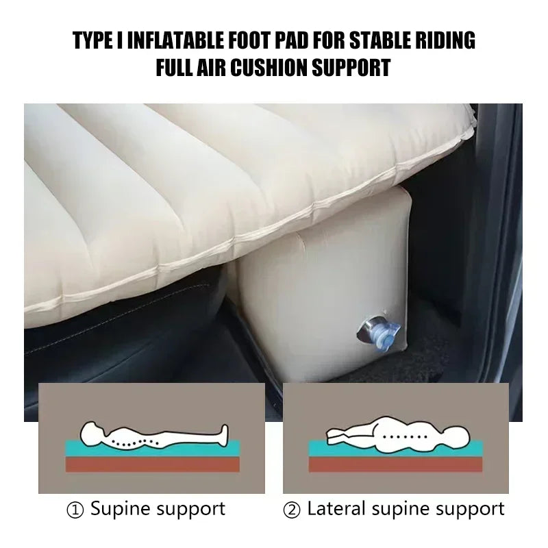 Car Travel Bed Automatic Air Mattress Sleeping Pad Inflatable BackSeat Bed Outdoor Cushions Camping Sofa Bed Accessories for Car Innova Techno