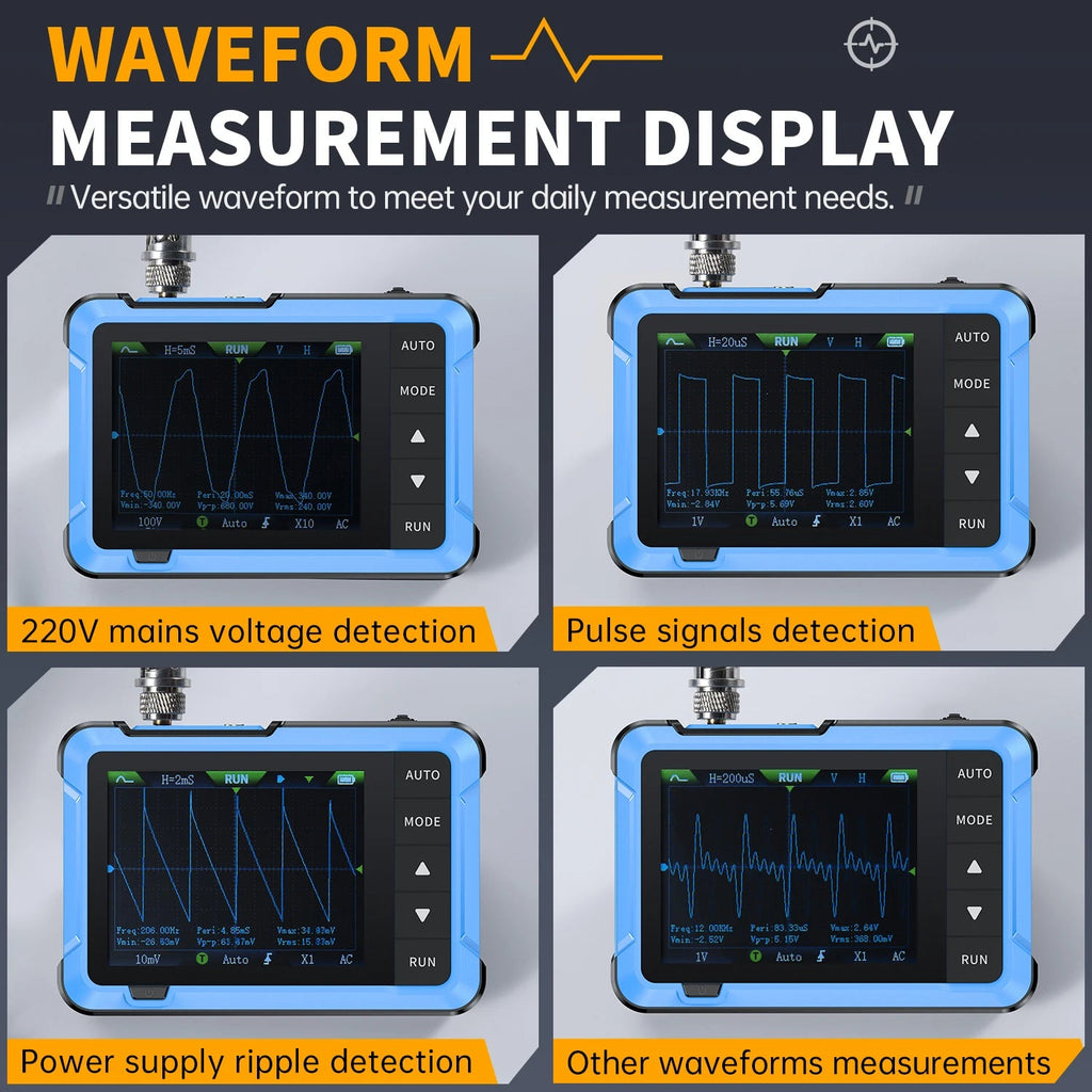FNIRSI New DSO510 DSO152 DSO153 Mini Handheld Digital 2 IN 1 Oscilloscope Portable 48MS/s 10MHz Bandwidth Electronic Repair Tool Innova Techno