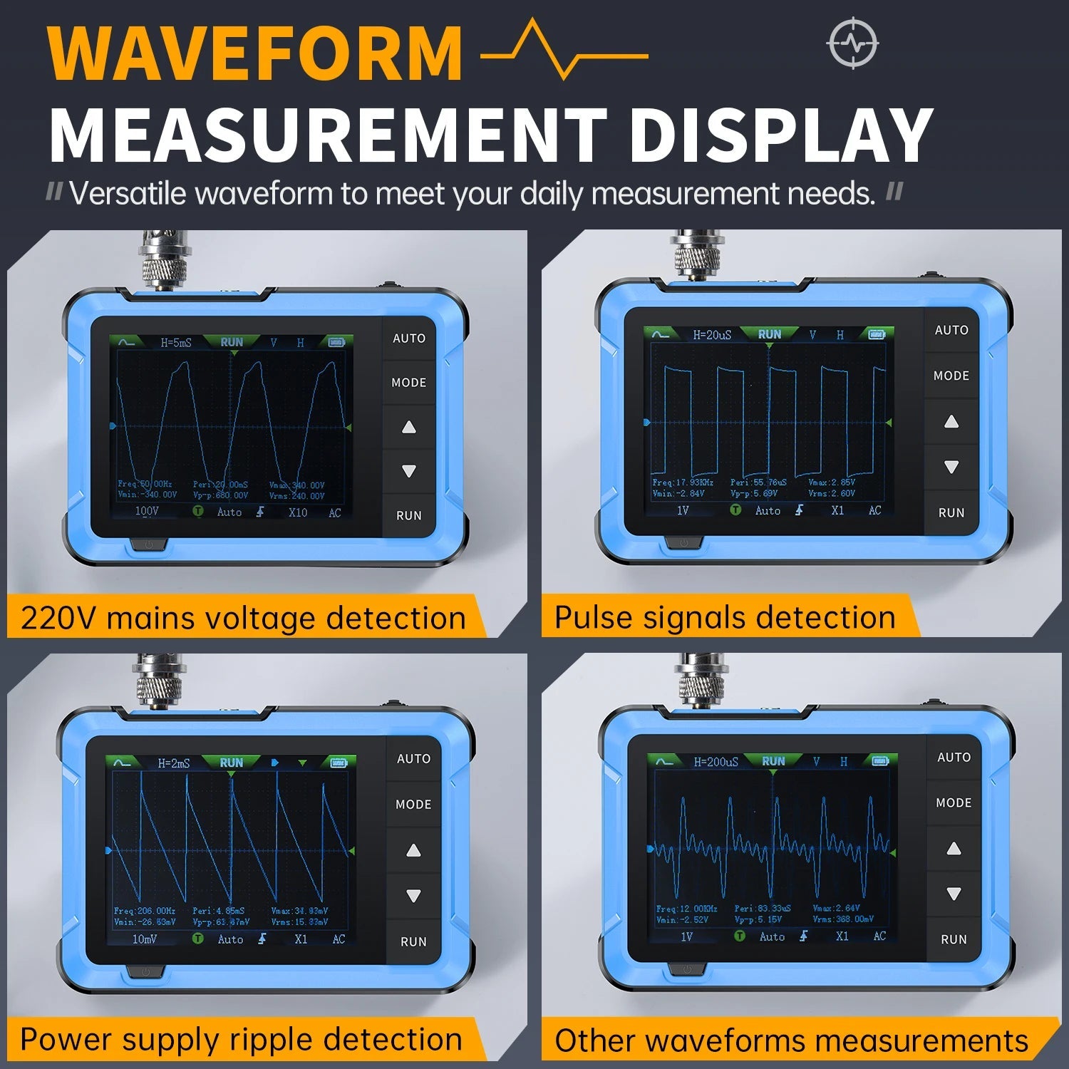 FNIRSI New DSO510 DSO152 DSO153 Mini Handheld Digital 2 IN 1 Oscilloscope Portable 48MS/s 10MHz Bandwidth Electronic Repair Tool Innova Techno