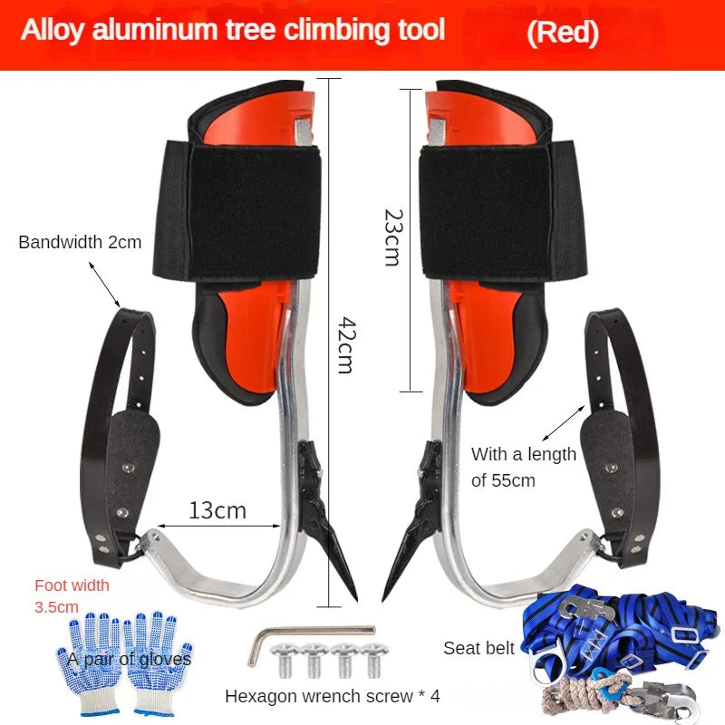 Aluminum Alloy Tree Climbing Tool Foot Buckle Non-slip Shoes Foot Tie Outdoor Sports Portable and Durable Picking Tool Innova Techno