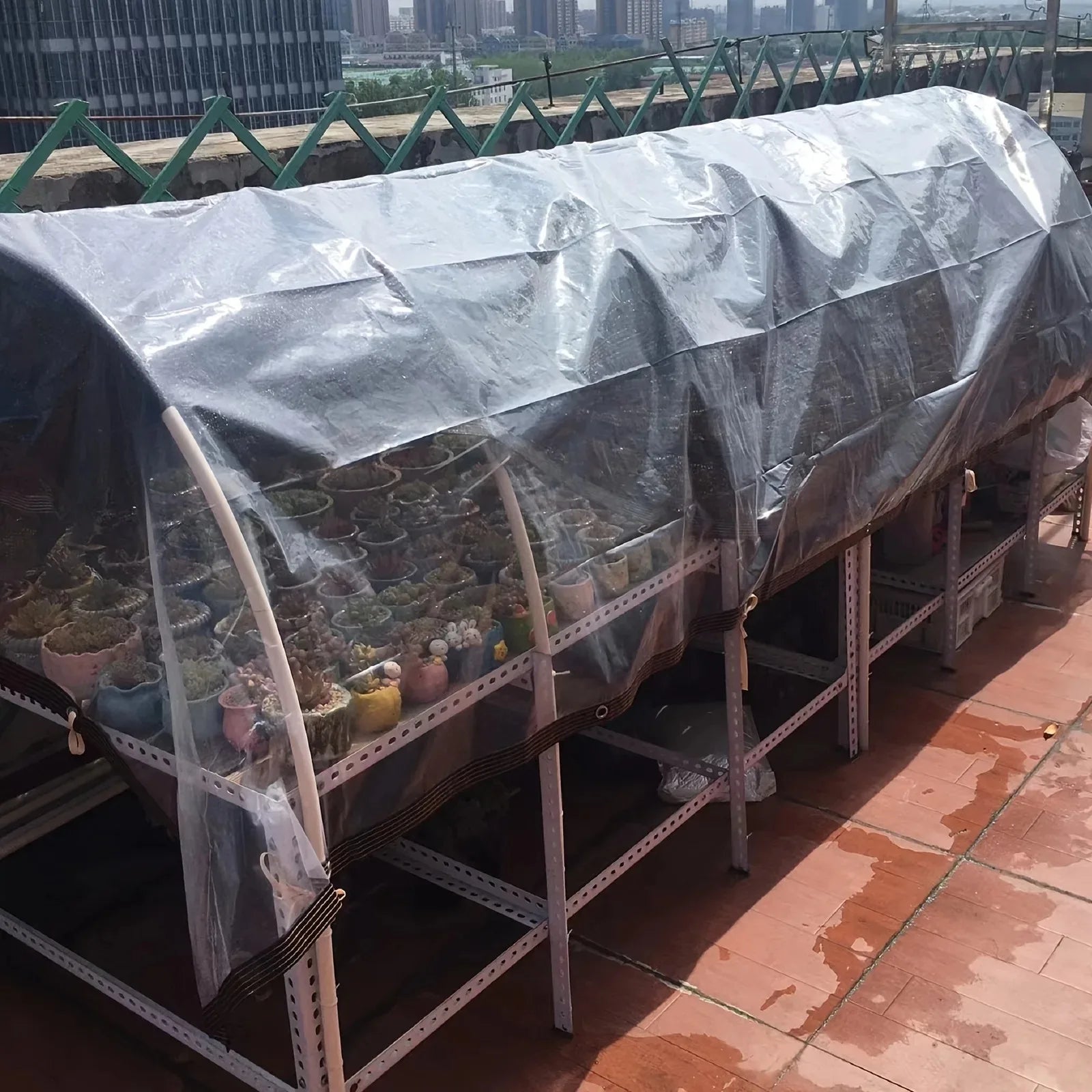 Transparent Plastic Rainproof Film Outdoor Waterproof Tarpaulin Terrace Succulent Plant Insulation Tent Balcony Awning Tarpaulin Innova Techno