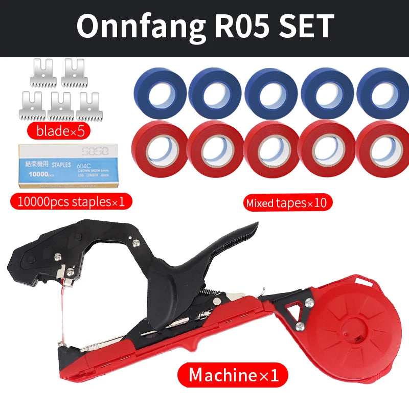 Onnfang Garden Hand Tying Machine Plant Lightweight Garden Tools Plant Tape tool for Vegetables Grapes Tomatoes Cucumbers Garden Innova Techno