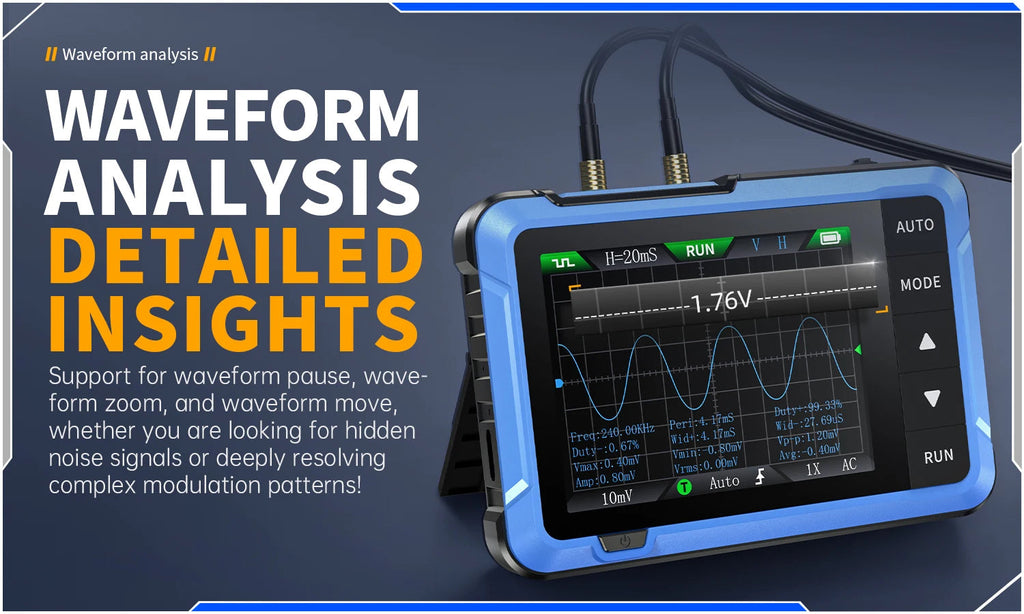 FNIRSI New DSO510 DSO152 DSO153 Mini Handheld Digital 2 IN 1 Oscilloscope Portable 48MS/s 10MHz Bandwidth Electronic Repair Tool Innova Techno