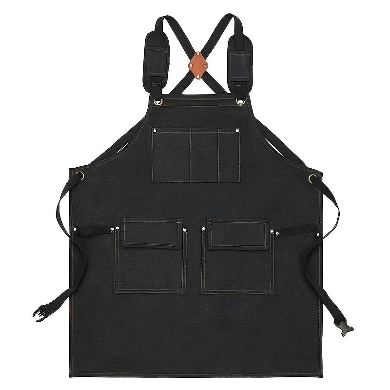 Good Thickened High Quality Cotton Canvas Summer Waterproof Apron Catering Shop Kitchen Home Gardening Commercial Waist Apron Innova Techno