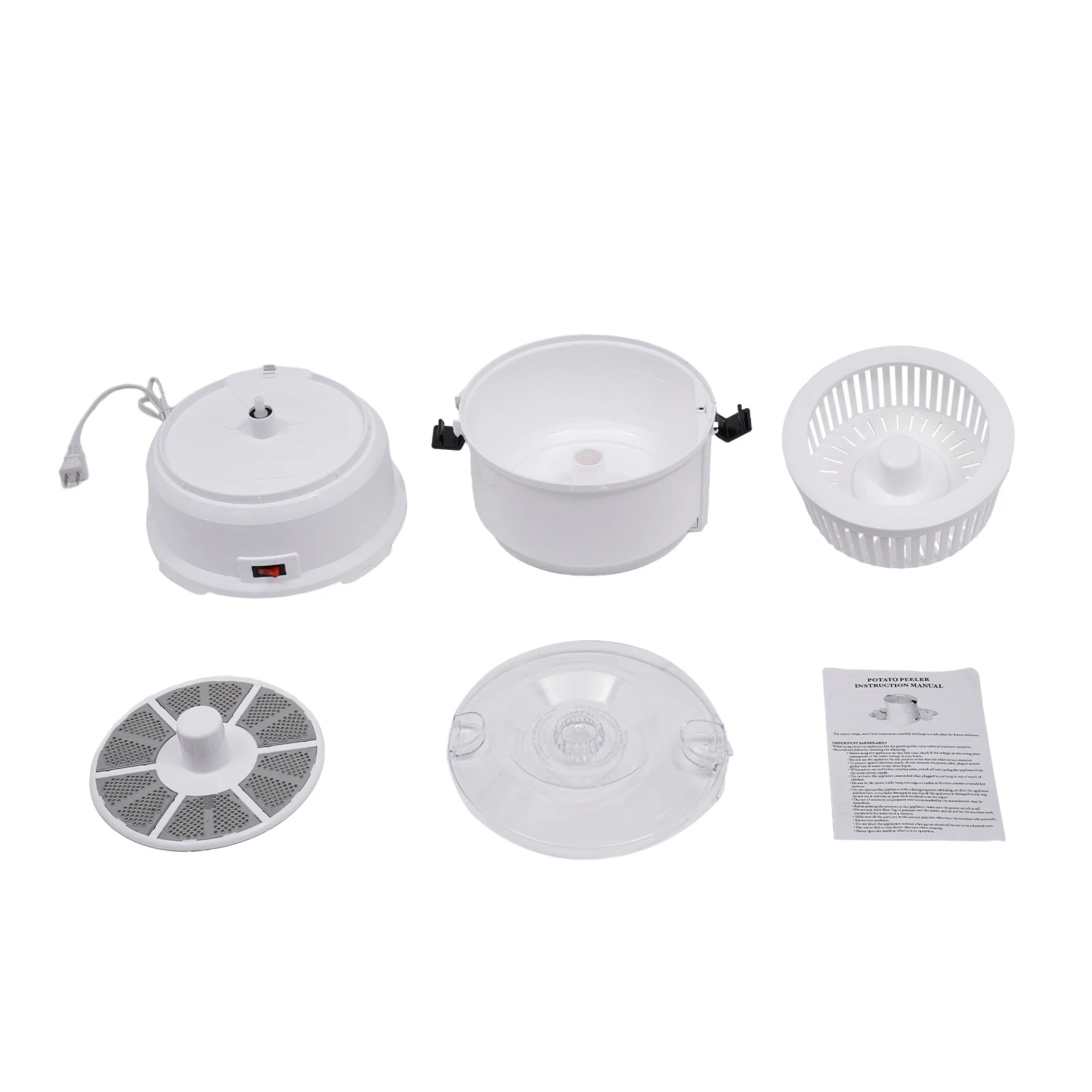 85W Electric Potato Peeler One-button Drive Automatic Peeler Spinner for Kitchens Restaurant Fast Food Shops Innova Techno