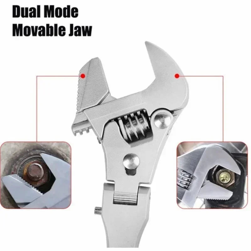 Multifunction 5 in 1, 10 Inch Adjustable Ratchet Wrench, 180 Degree Folding Spanner Innova Techno