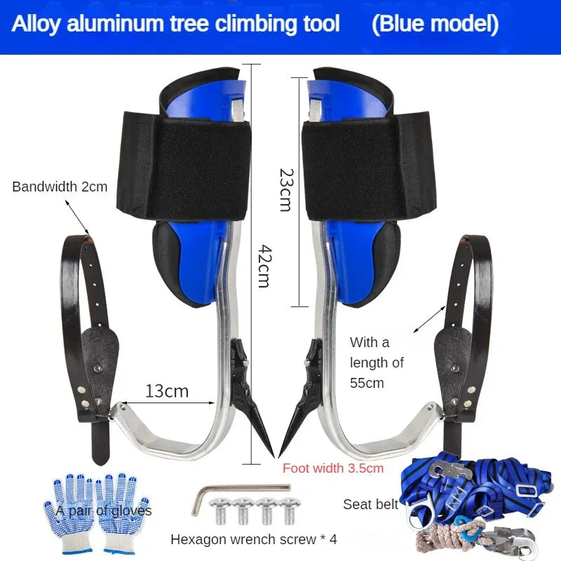 Aluminum Alloy Tree Climbing Tool Foot Buckle Non-slip Shoes Foot Tie Outdoor Sports Portable and Durable Picking Tool Innova Techno