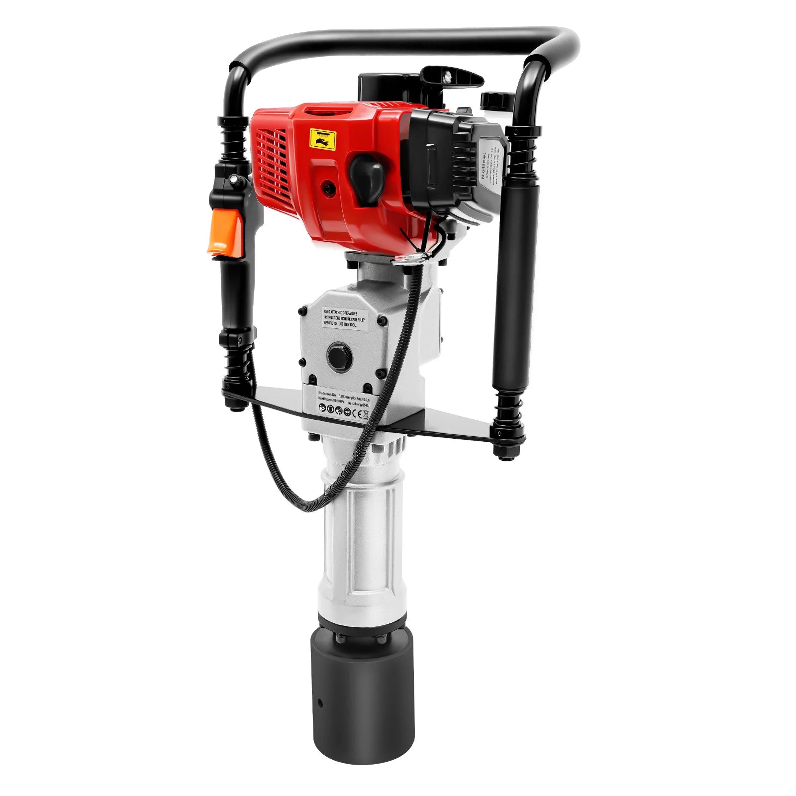 Pile Driver Hammer - 52CC Gas Powered T Post Driver - 1900W 2.3HP 2 Post Driving