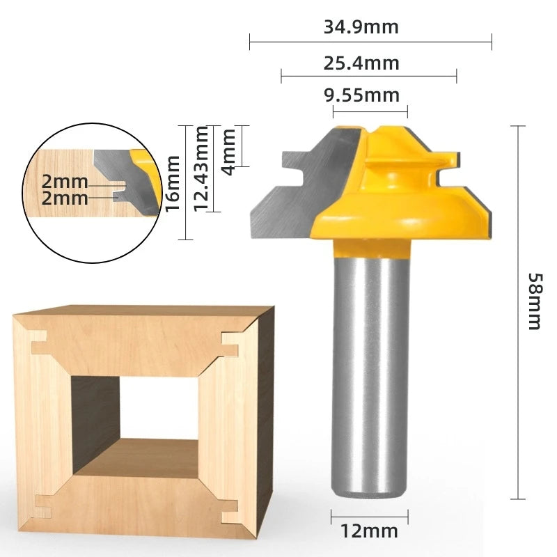 45 degrees CNC Solid Carbide Milling Cutter,woodworking router bit,Floor knife,mortise end mill,cabinet wood tool Innova Techno