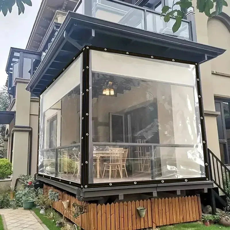 Transparent Plastic Rainproof Film Outdoor Waterproof Tarpaulin Terrace Succulent Plant Insulation Tent Balcony Awning Tarpaulin Innova Techno