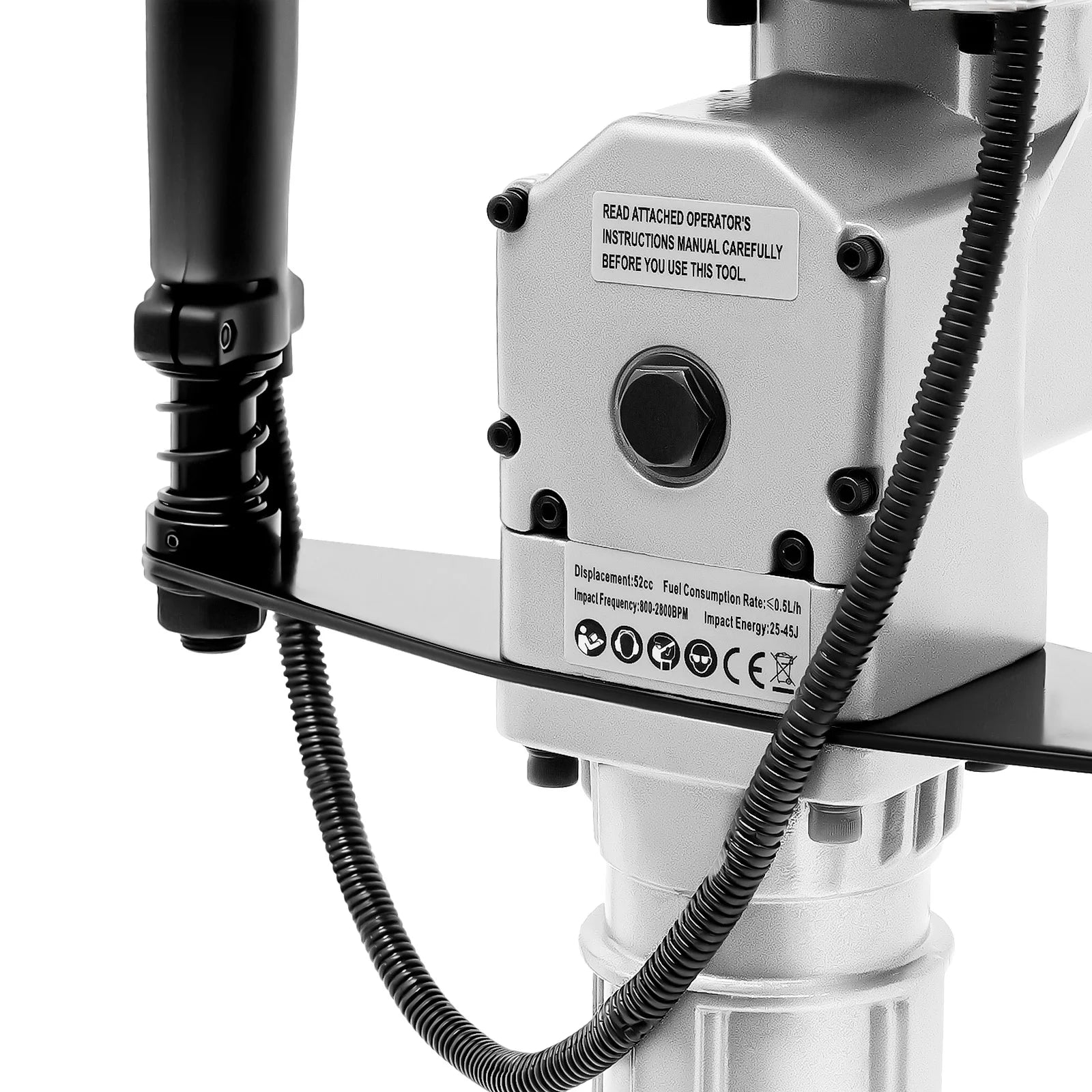 Pile Driver Hammer - 52CC Gas Powered T Post Driver - 1900W 2.3HP 2 Post Driving