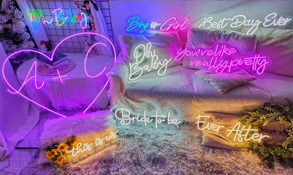 Custom your Personalised Name Neon Sign Light for girls/boys Birthday Gifts Party Bar Wedding Room Wall Decoration Neon Led Sign Innova Techno