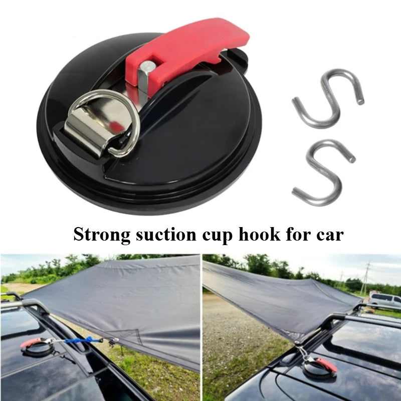 2PCS Vacuum Suction Cup Anchor with Fixed Hook Suction Cup Hook For Heavy-Duty Car Watch Strap Suitable For Car Bathroom Innova Techno