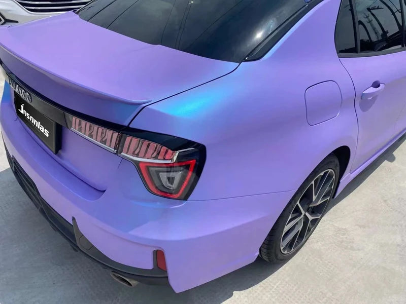 Satin Flip Glacier Lavender Blue Vinyl Wrap Film Self Adhesive Decal Motorbike Car Wrapping Roll Air Release Innova Techno