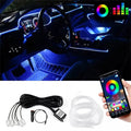5 in 1 Car Interior LED Ambient Light Strip 6M Fiber Optic Atmosphere Nelon Lighting Kit APP Remote Control Auto Decorative Lamp Innova Techno