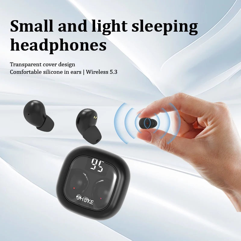 SK Mini 5.3 wireless bluetooth headset small earbuds sleep work sports invisible headphones HD HIFI bass sound quality earphones Innova Techno