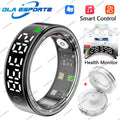 New GPS Motion Smart Ring With Charging Case LED Display Heart Rate Monitor ring Video Control Waterproof Sports Smartring R12