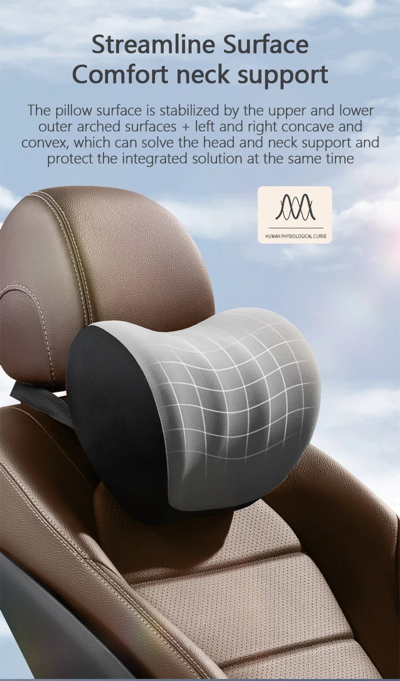 Car Electric Single Lumbar Single Headrest Vibration Massage Lumbar Support Neck Pillow Lumbar Cushion Car Seat Car Interior Innova Techno