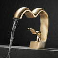 Brass Bathroom Waterfall Faucet Hot Cold Basin Sink Tap Creative Heart-shaped Bath Vanity Mixer Faucets torneira pia banheiro Innova Techno