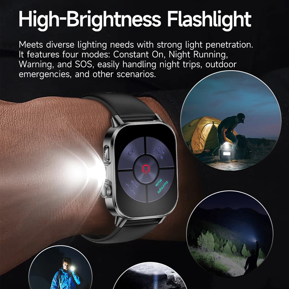 2026 New Model Uric Acid & Lipid Health Analysis Smart Watch Men ECG+PPG Bluetooth Call 2.01-inch Flashlight Smartwatch Women Innova Techno
