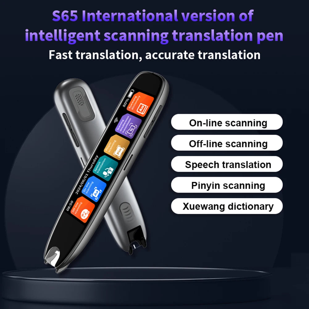 Translation Pen 142 Languages Smart Scanner Translator Pen Intelligent Scanning Point Reading Recording Pen for Teacher Student Innova Techno