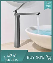 Single Handle Waterfall Bathroom Faucet Brass Gray Basin Faucet Cold And Hot Crance Faucet Sink Tap Single Handle Deck Mounted