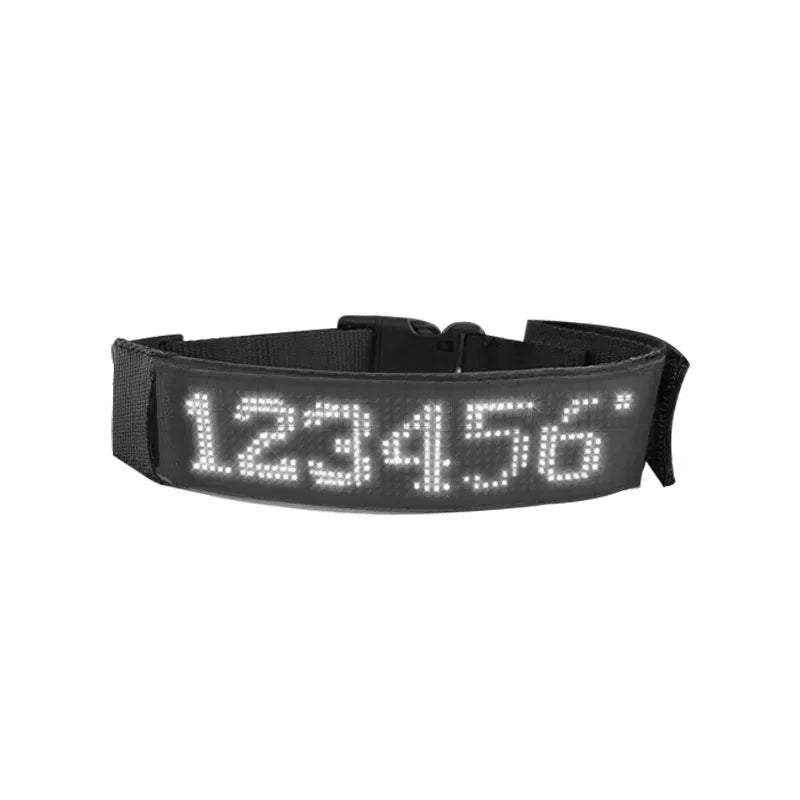 LED Multicolor Display Pet Dog Collars Programmable Multilingual Scrolling Customized Animations Rechargeable Glowing Necklace Innova Techno