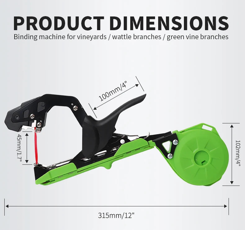 Onnfang Garden Hand Tying Machine Plant Lightweight Garden Tools Plant Tape tool for Vegetables Grapes Tomatoes Cucumbers Garden Innova Techno