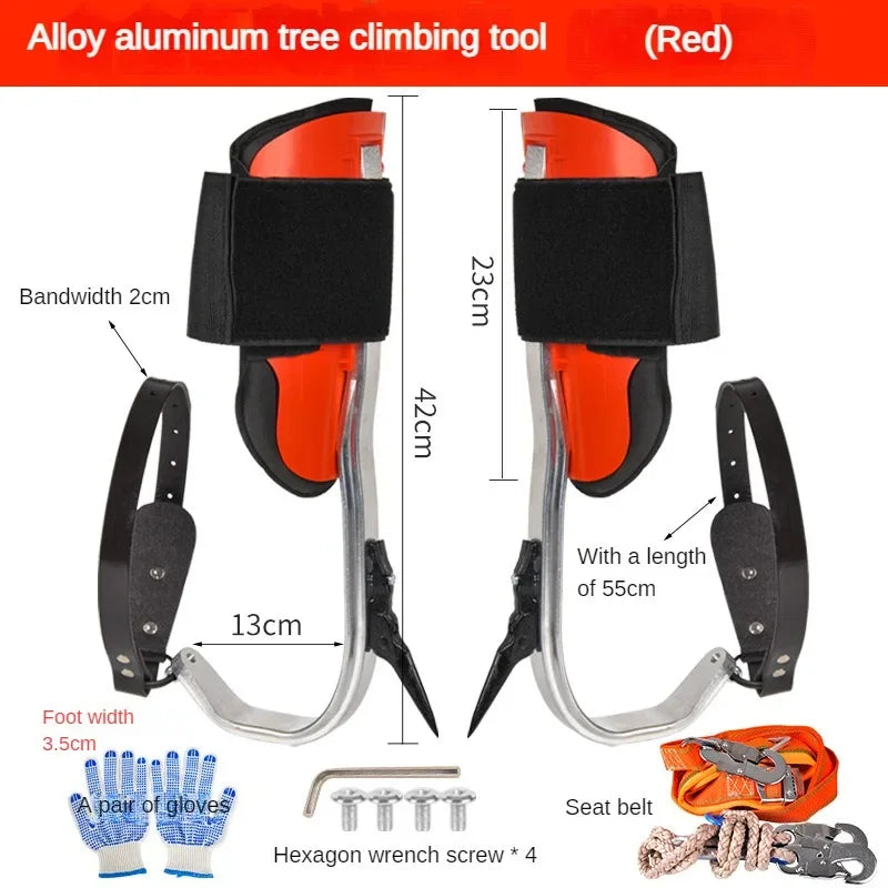 Aluminum Alloy Tree Climbing Tool Foot Buckle Non-slip Shoes Foot Tie Outdoor Sports Portable and Durable Picking Tool Innova Techno