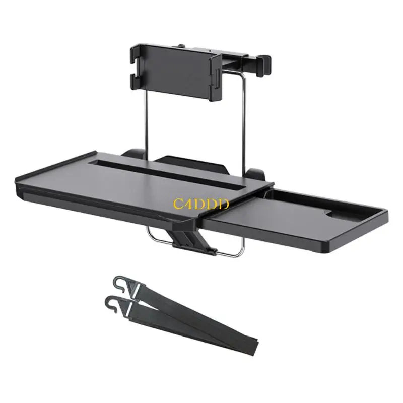 C4DD Foldable Steering Wheel Mounted Desk for Car Use in Laptop Dining and Writing Ergonomic Back Headrest Tray