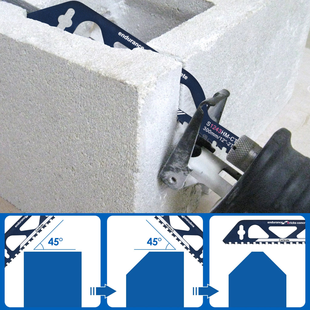 Reciprocating Saw Blade 12/18inch Universal Cutting Recip Sabre Saw Blade Alloy Steel Brick Concrete Cutting Saw Blade