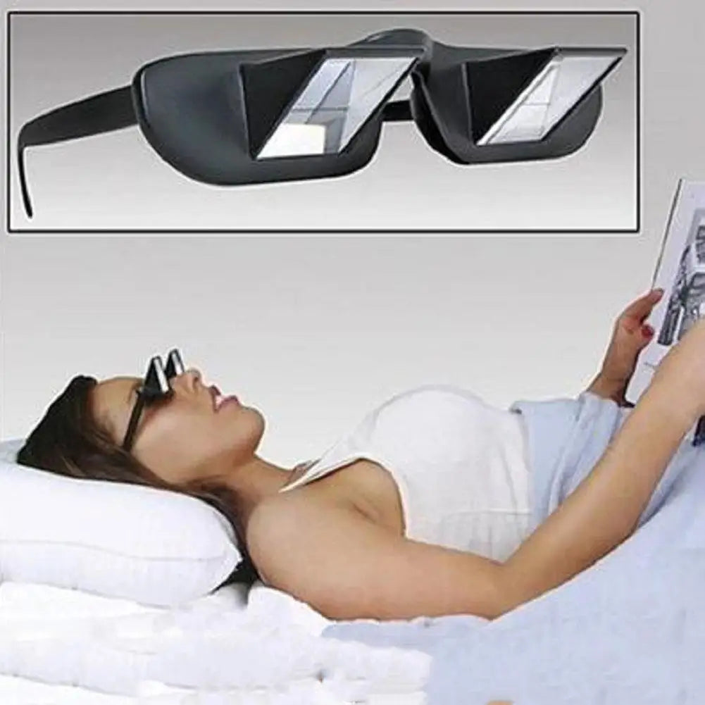 Lazy Eyeglasses Lazy Reading Glasses Prismatic Periscope Horizontal Glasses Lying Down Bed Reading Watching HD Readers Glasses Innova Techno