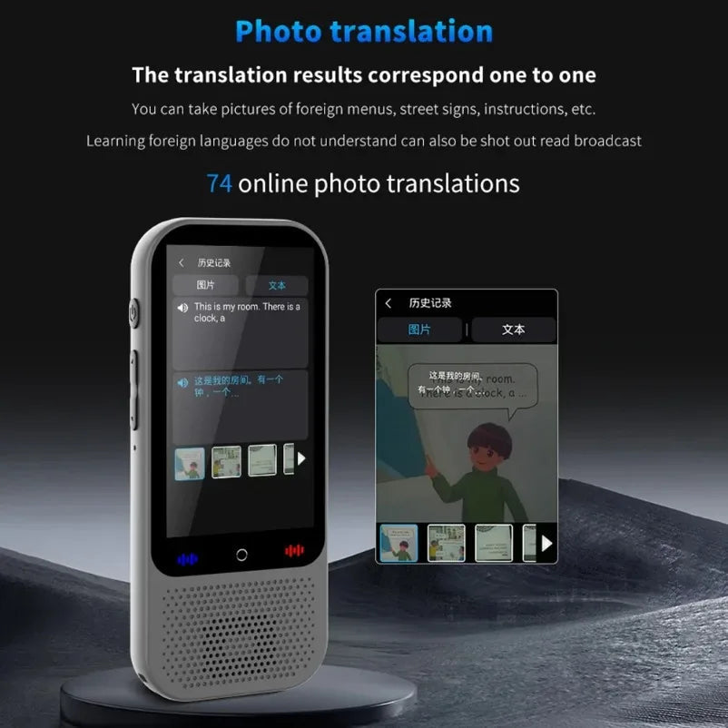 S80 Pro 138 Language Intelligent Translation Machine Intelligent Recording 19 Offline Real-time Chat GPT AI Voice Photo Translat Innova Techno