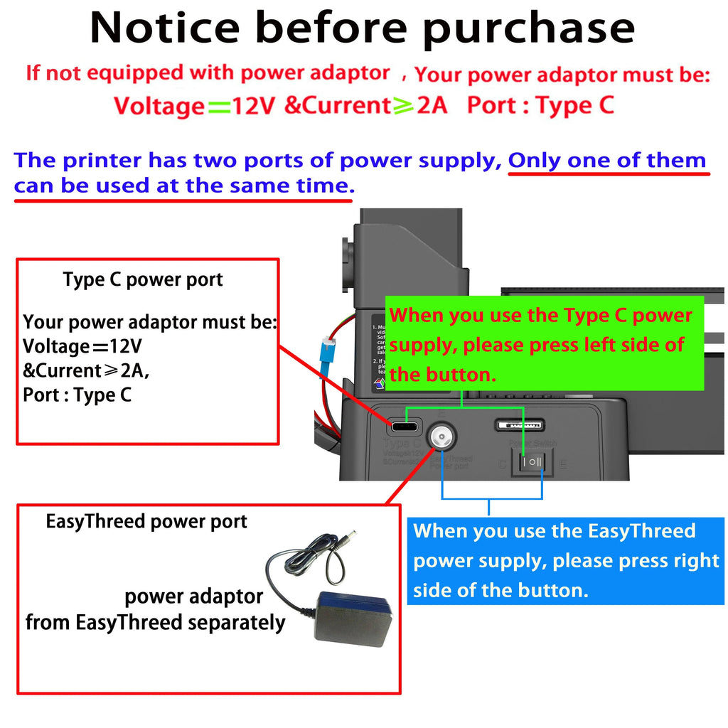 EasyThreed 3D Printer  Entry Level  Compatible with PLA TPU 1.75mm Filament  include Power Adaptor. Innova Techno