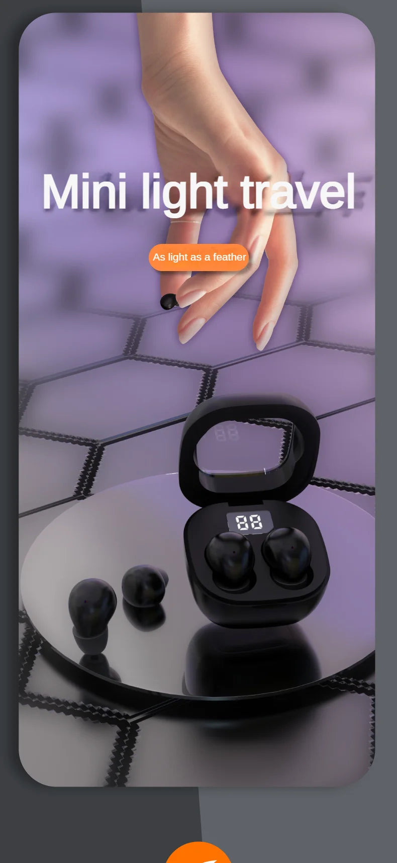SK Mini 5.3 wireless bluetooth headset small earbuds sleep work sports invisible headphones HD HIFI bass sound quality earphones Innova Techno