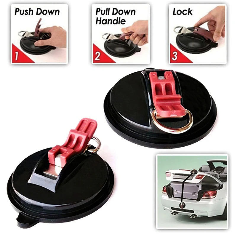 2PCS Vacuum Suction Cup Anchor with Fixed Hook Suction Cup Hook For Heavy-Duty Car Watch Strap Suitable For Car Bathroom Innova Techno